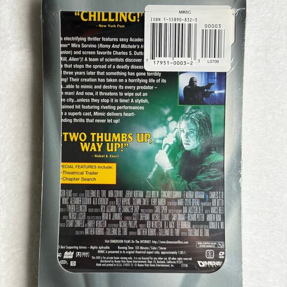 Mimic (1997) DVD Long Box Edition NEW Sealed Miramax 25th Anniversary Widescreen - Picture 4 of 5